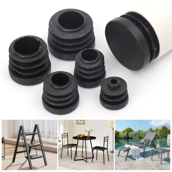 Bouchons de protection pour pieds de chaise, 20/200 pièces, embouts ronds en plastique, Inserts de tuyaux, bouchons de meubles, pieds de Table, matériel de couverture d'extrémité de tube
