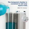 Distributeur de savon mural salle de bains 2 chambres, distributeur de savon liquide transparent pour douche, distributeur de shampoing et de revitalisant pour douche