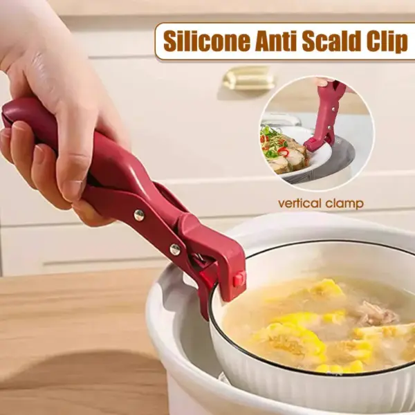 Pince à plaque chauffante Anti-brûlure, bol, Clips à vaisselle, support à pince de cuisson, pinces antidérapantes en Silicone pour plats de cuisine, bols assiettes