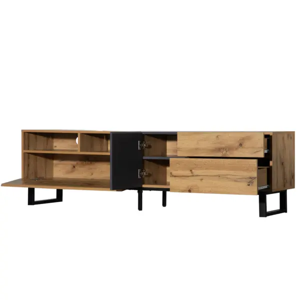 2026 Meuble TV moderne en blocs de couleurs. Meuble TV avec fonction massage en bois. 180 cm de long.