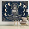 VIKAMA méditation clair de lune fée tapisserie or-encadrement ciel étoilé bohème mur Art salon caractéristique mur chambre décor