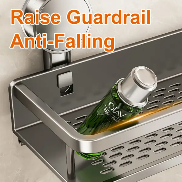 Ventouse support de salle de bain étagère de salle de bain espace de toilette en aluminium sans perceuse support suspendu organisateur de salle de bain accrocher au mur