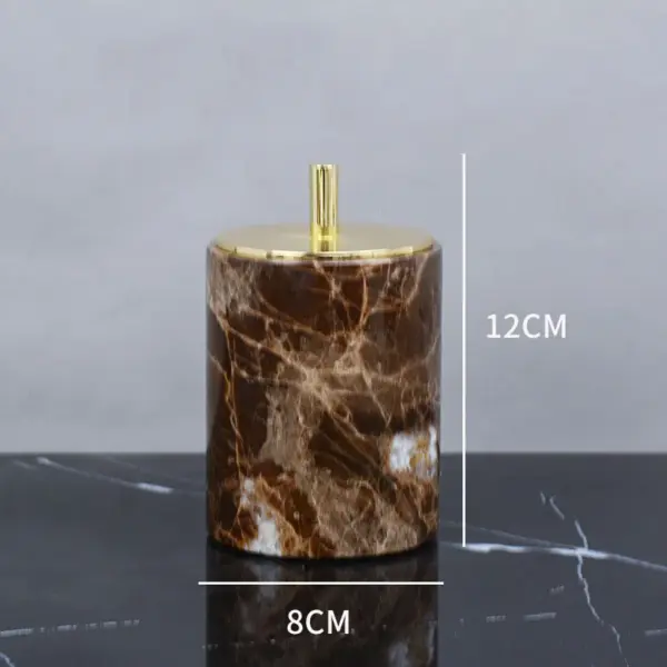 Accessoires de salle de bains en marbre naturel, bouteille de Lotion, pot d'écouvillon de coton, tasse de bain de bouche, porte-savon, boîte à mouchoirs, plateau, fournitures pour la maison