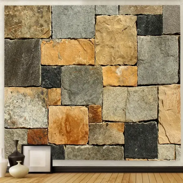 Tapisserie murale aspect texture bois – Décoration artistique de style naturel pour chambre à coucher, salon, bureau, fête d'anniversaire et esthétique de la maison