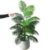 Grand palmier artificiel 90-120cm, fausses plantes tropicales, feuilles de palmier en plastique vert, grande branche d'arbre Monstera pour décoration de jardin de maison