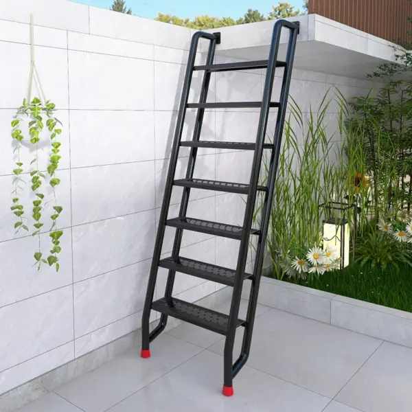 Échelle domestique en acier au carbone, escaliers de grenier, main courante extérieure, escaliers extérieurs, personnalisation spéciale de grenier