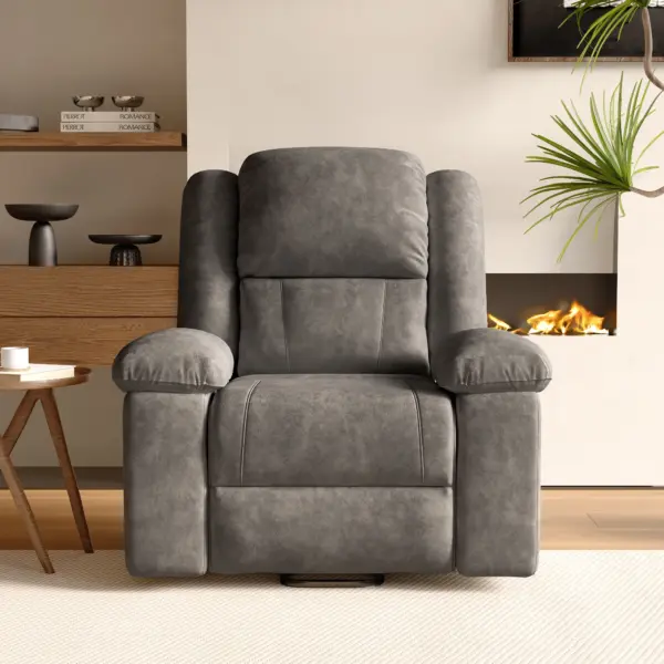 Canapé inclinable Comanlai avec repose-pieds, fauteuil de massage électrique avec 8 points de massage 160 °   Fauteuil pivotant relaxant pour personnes âgées