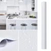 Papier peint mural blanc auto-adhésif en PVC – Étanche et résistant à la chaleur