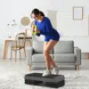 Marche aérobique Sportnow, marche de fitness antidérapante, hauteur réglable 3 niveaux de 10,5/15,5/20,5 cm, charge 250 kg, pour l'exercice à domicile, salle de sport, 77X36X20,5 cm