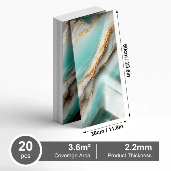 Carrelage adhésif mural 3D effet marbre – Autocollant vinyle pour mur, cuisine et salle de bain