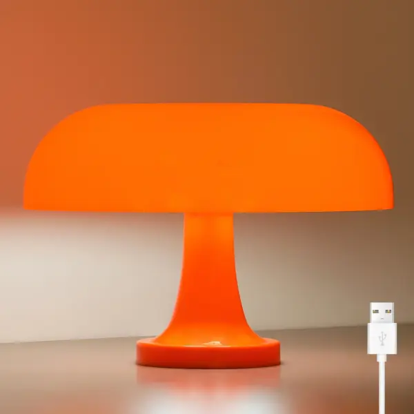 Lampe de Table champignon classique lampe de Table d'art Bauhaus moderne lampe de chevet de chambre lampe de Table décorative Orange de créateur danois