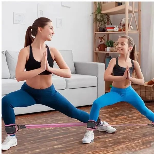 Bandes de résistance de sangle de cheville, corde de traction de force de jambe de hanche, Fitness, entraînement élastique, Yoga à domicile, Pilate, Crossfit, équipement de gymnastique