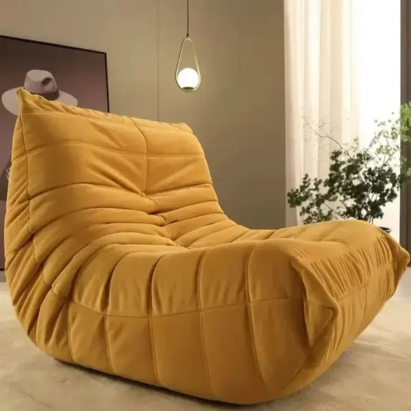 Fauteuil pouf pour adultes, canapé souple pour salon, canapé de sol sans accoudoirs pour coin salon de lecture d'appartement