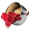 Passoire de cuisine en Silicone à Clip sur casseroles et poêles, égouttoir pour pâtes, nouilles, légumes, fruits, passoire, Gadgets de cuisine