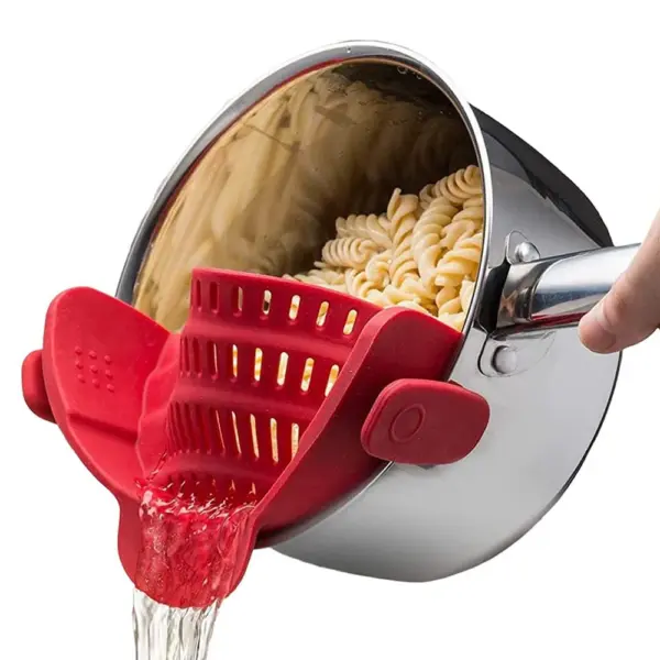 Passoire de cuisine en Silicone à Clip sur casseroles et poêles, égouttoir pour pâtes, nouilles, légumes, fruits, passoire, Gadgets de cuisine