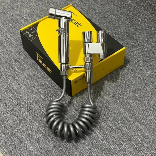 Ensemble de pulvérisateur de Bidet à main en acier inoxydable, avec buse double Mode, parfait pour le nettoyage de la salle de bain et le rinçage des toilettes, 1 ensemble