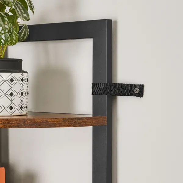 VASAGLE Étagère d'angle à 5 Niveaux, Bibliothèque du Coin, Meuble de Rangement Polyvalent, Porte-Plantes, pour Salon, Chambre, Bureau, Style Industriel