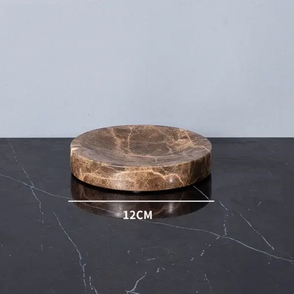 Accessoires de salle de bains en marbre naturel, bouteille de Lotion, pot d'écouvillon de coton, tasse de bain de bouche, porte-savon, boîte à mouchoirs, plateau, fournitures pour la maison