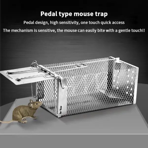 Nouvelle cage métallique en fer pour la maison, piège automatique pour rongeurs d'intérieur, pour attraper les gros rats, cage à rats vivante et humaine