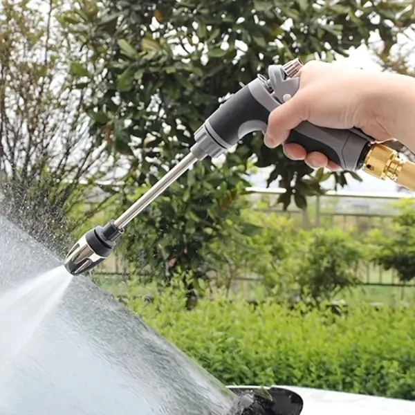 Pistolet à eau haute pression Portable, nettoyage du métal réglable, Machine de lavage de voiture, buse de tuyau d'arrosage de jardin, pistolet à eau en mousse d'arrosage