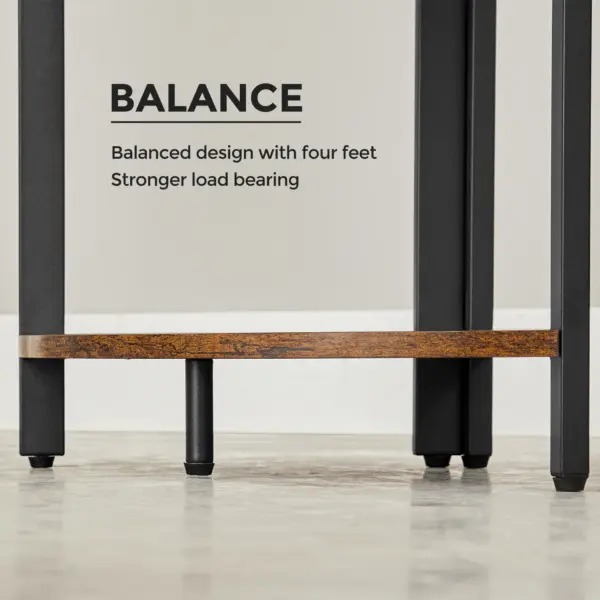 VASAGLE Étagère d'angle à 5 Niveaux, Bibliothèque du Coin, Meuble de Rangement Polyvalent, Porte-Plantes, pour Salon, Chambre, Bureau, Style Industriel