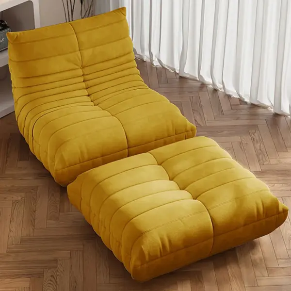 Fauteuil pouf pour adultes, canapé souple pour salon, canapé de sol sans accoudoirs pour coin salon de lecture d'appartement