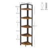 VASAGLE Étagère d'angle à 5 Niveaux, Bibliothèque du Coin, Meuble de Rangement Polyvalent, Porte-Plantes, pour Salon, Chambre, Bureau, Style Industriel