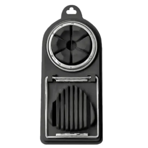 Coupe-Œufs Multifonction 2-en-1 en Acier Inoxydable – Trancheur et Quartier pour Cuisine