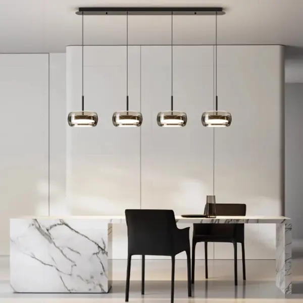 Plafonnier LED Suspendu à Anneaux – Luminaire Moderne pour Salon et Salle à Manger