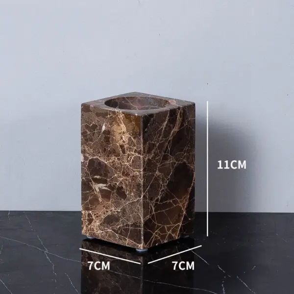 Accessoires de salle de bains en marbre naturel, bouteille de Lotion, pot d'écouvillon de coton, tasse de bain de bouche, porte-savon, boîte à mouchoirs, plateau, fournitures pour la maison