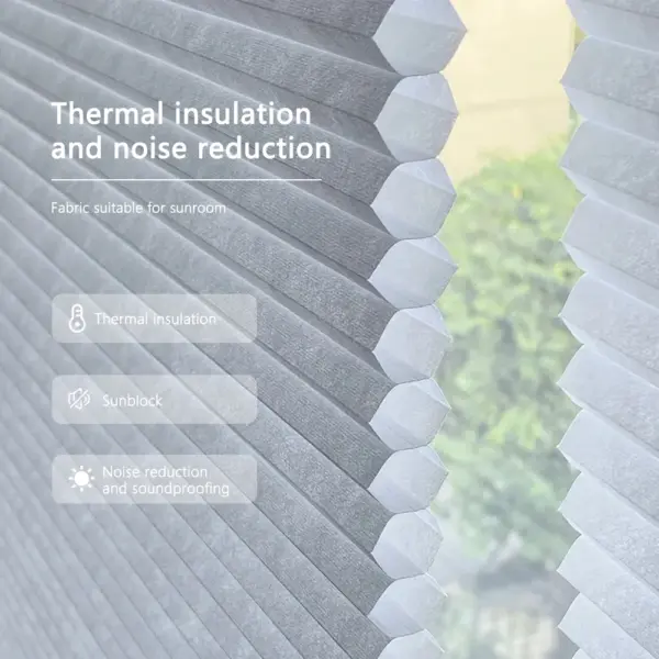 Rideau de stores imperméables à moitié occultant, lucarne motorisée pour fenêtre de toit, nid d'abeille cellulaire, pour lucarne, décoration de la maison