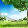 Hamac de camping en nylon, filet portable, sangles d'arbre, simple ou double maille, pour l'extérieur, la randonnée et les voyages
