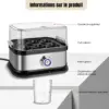 Cuiseur à Œufs Électrique 350W - Cuiseur Vapeur 6 Œufs avec Protection Anti-Sècheresse, Fonction Arrêt Automatique, pour Œufs Mollets/Mi-Cuits/Durs, Maïs Raviolis, Tasse à Mesurer, Mijoteuse Multifonction