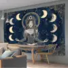 VIKAMA méditation clair de lune fée tapisserie or-encadrement ciel étoilé bohème mur Art salon caractéristique mur chambre décor