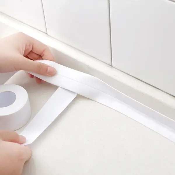 Bandes Adhésives Imperméables en PVC pour Calfeutrage, Autocollant Mural pour Douche, Sceau de Bain, Moule d'Évier de Cuisine
