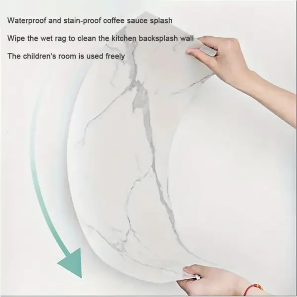 Carrelage adhésif mural 3D effet marbre – Autocollant vinyle pour mur, cuisine et salle de bain