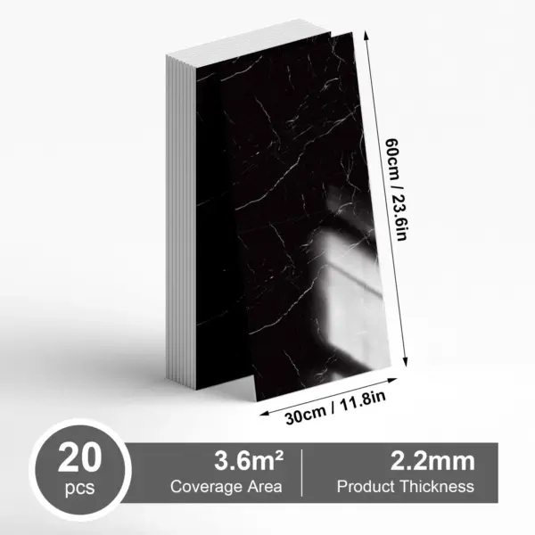 Carrelage adhésif mural 3D effet marbre – Autocollant vinyle pour mur, cuisine et salle de bain