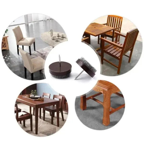 Clous en feutre plastique 14-28mm, 30 pièces, antidérapants, pour chaise, Table, lit, placard, pieds, meubles, protection de sol en bois, quincaillerie pour ongles