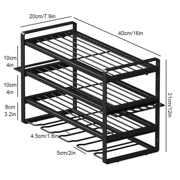 Support de rangement de Garage à 4 niveaux, organisateur d'outils électriques, matériel mural, tournevis, clé, perceuse, étagère épaisse robuste