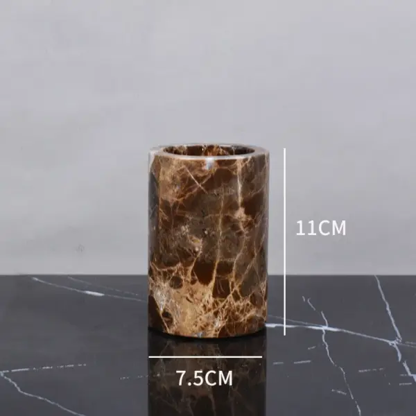 Accessoires de salle de bains en marbre naturel, bouteille de Lotion, pot d'écouvillon de coton, tasse de bain de bouche, porte-savon, boîte à mouchoirs, plateau, fournitures pour la maison