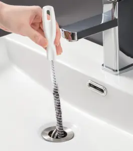 Brosse flexible de nettoyage pour canalisations – outil de débouchage pour évier et salle de bain
