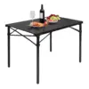 WOLTU Table de Camping pliante en aluminium Table d'extérieur pour Barbecue Portable Table de pique-nique pliable pour Buffet de voyage de jardin de plage