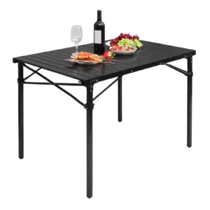 WOLTU Table de Camping pliante en aluminium Table d'extérieur pour Barbecue Portable Table de pique-nique pliable pour Buffet de voyage de jardin de plage
