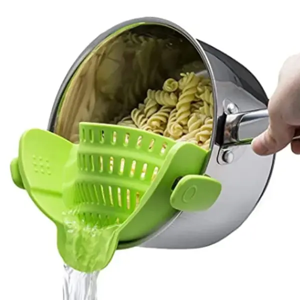 Passoire de cuisine en Silicone à Clip sur casseroles et poêles, égouttoir pour pâtes, nouilles, légumes, fruits, passoire, Gadgets de cuisine