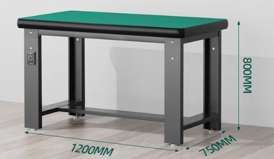 Établi en acier antistatique robuste L2100m, conception moderne pour l'entretien, quincaillerie de meubles d'atelier