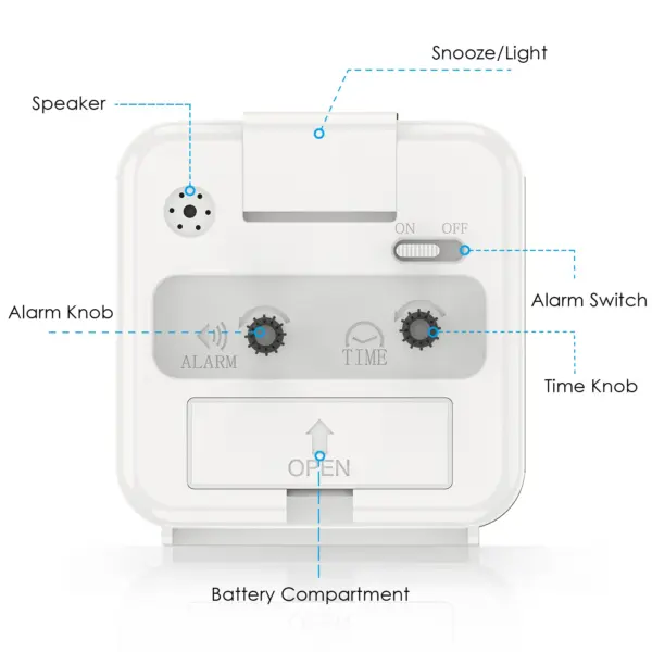 ORIA réveil analogique réveil de chevet classique petite horloge Portable enfants bureau Despertador 4 couleurs pour voyage à domicile