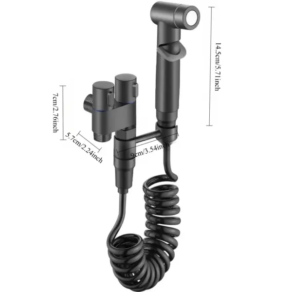 Ensemble de pulvérisateur de Bidet à main en acier inoxydable, avec buse double Mode, parfait pour le nettoyage de la salle de bain et le rinçage des toilettes, 1 ensemble