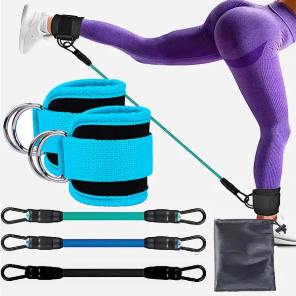 Bandes de résistance de sangle de cheville, corde de traction de force de jambe de hanche, Fitness, entraînement élastique, Yoga à domicile, Pilate, Crossfit, équipement de gymnastique