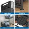 Organisateur sous évier, armoire de rangement réglable en hauteur à 2 niveaux, organisateur de cuisine en métal, organisateurs polyvalents pour placard