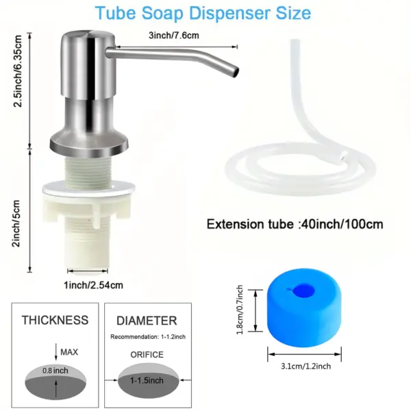 Distributeur de savon liquide pour évier de cuisine, pompe en acier inoxydable 350ML 500ML, bouteille de savon liquide, support d'évier, distributeur de savon à pression manuelle